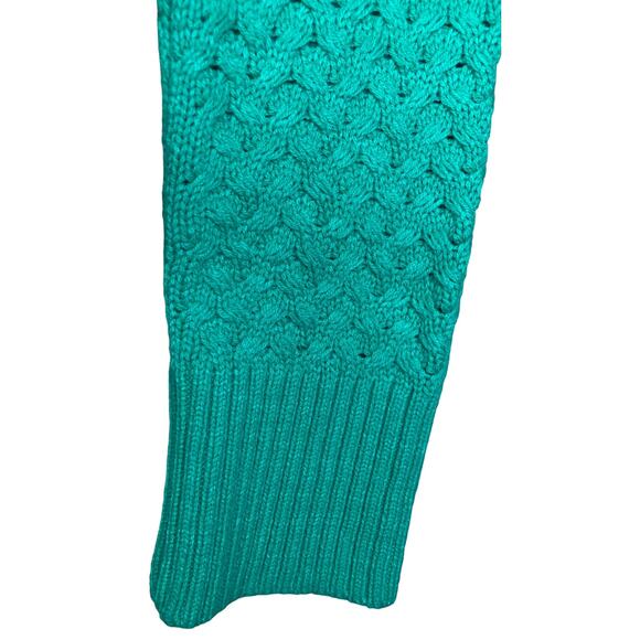 Alice + Olivia Leta Longsleeve Crop Top Sweater Kelly Green Size: Xtra Small - Picture 8 of 10